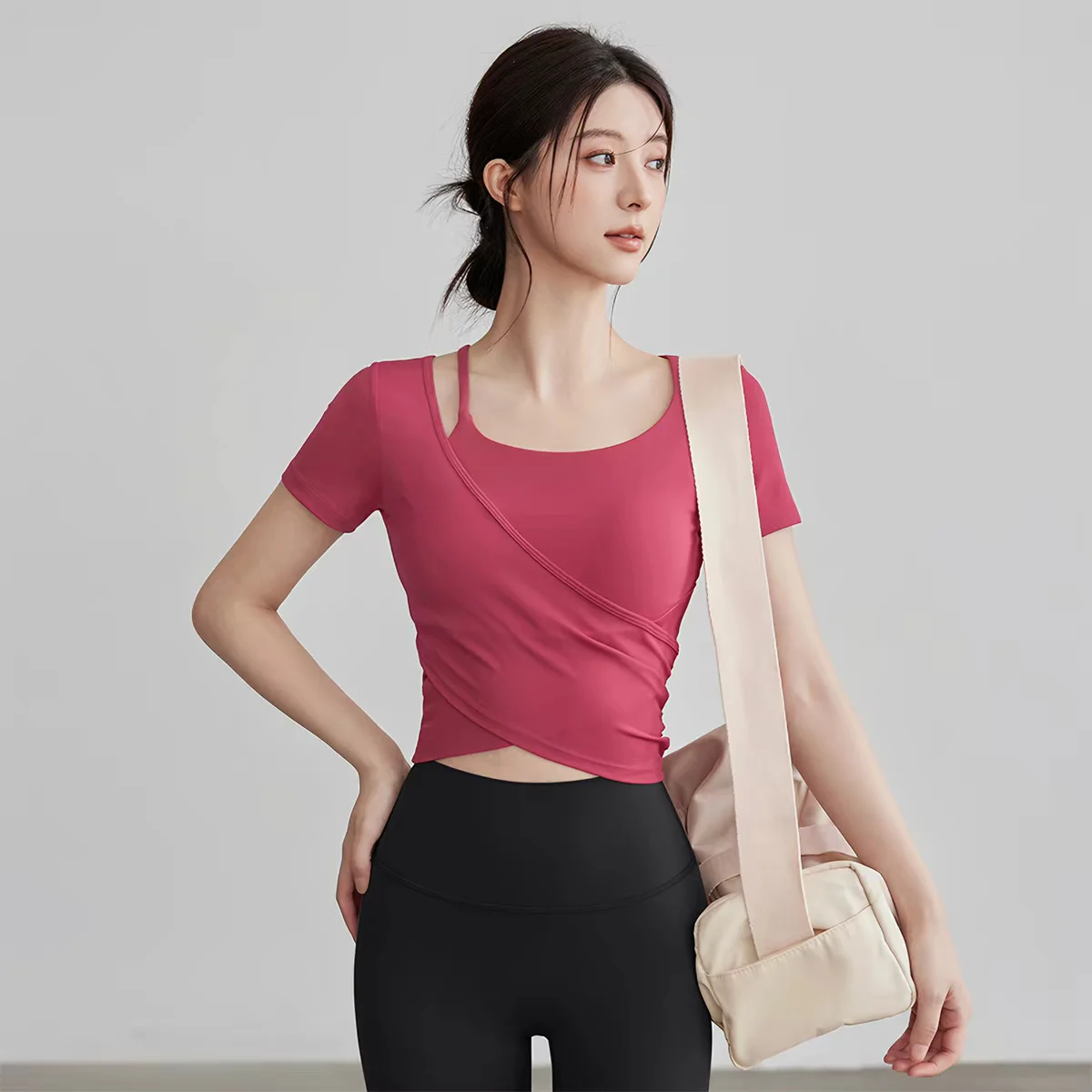 Yoga Clothing Long-sleeved Sum - Pilates Yoga Wrap Top ulasan dan harga