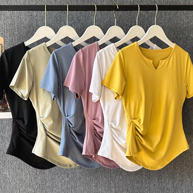 Women's Yoga Outfit Summer Pil - Pilates Yoga Wrap Top ulasan dan harga