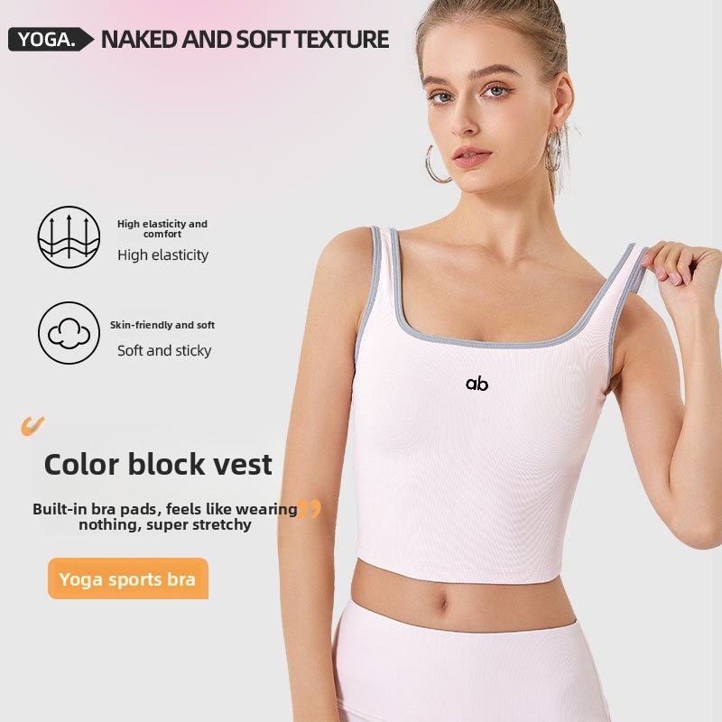Women Summer Ribbed Yoga Tank  - Pilates Yoga Wrap Top ulasan dan harga