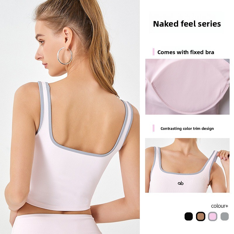 Women Summer Ribbed Yoga Tank  - Pilates Yoga Wrap Top ulasan dan harga