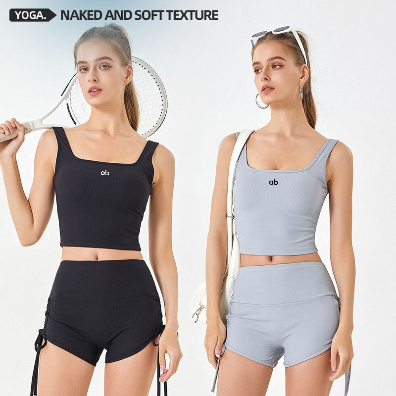 Women Summer Ribbed Yoga Tank  - Pilates Yoga Wrap Top ulasan dan harga